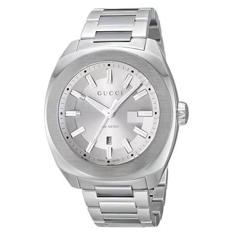 gucci ya142402 silver tone watch|Gucci YA142402 Silver Stainless Steel Quartz Swiss Watch .